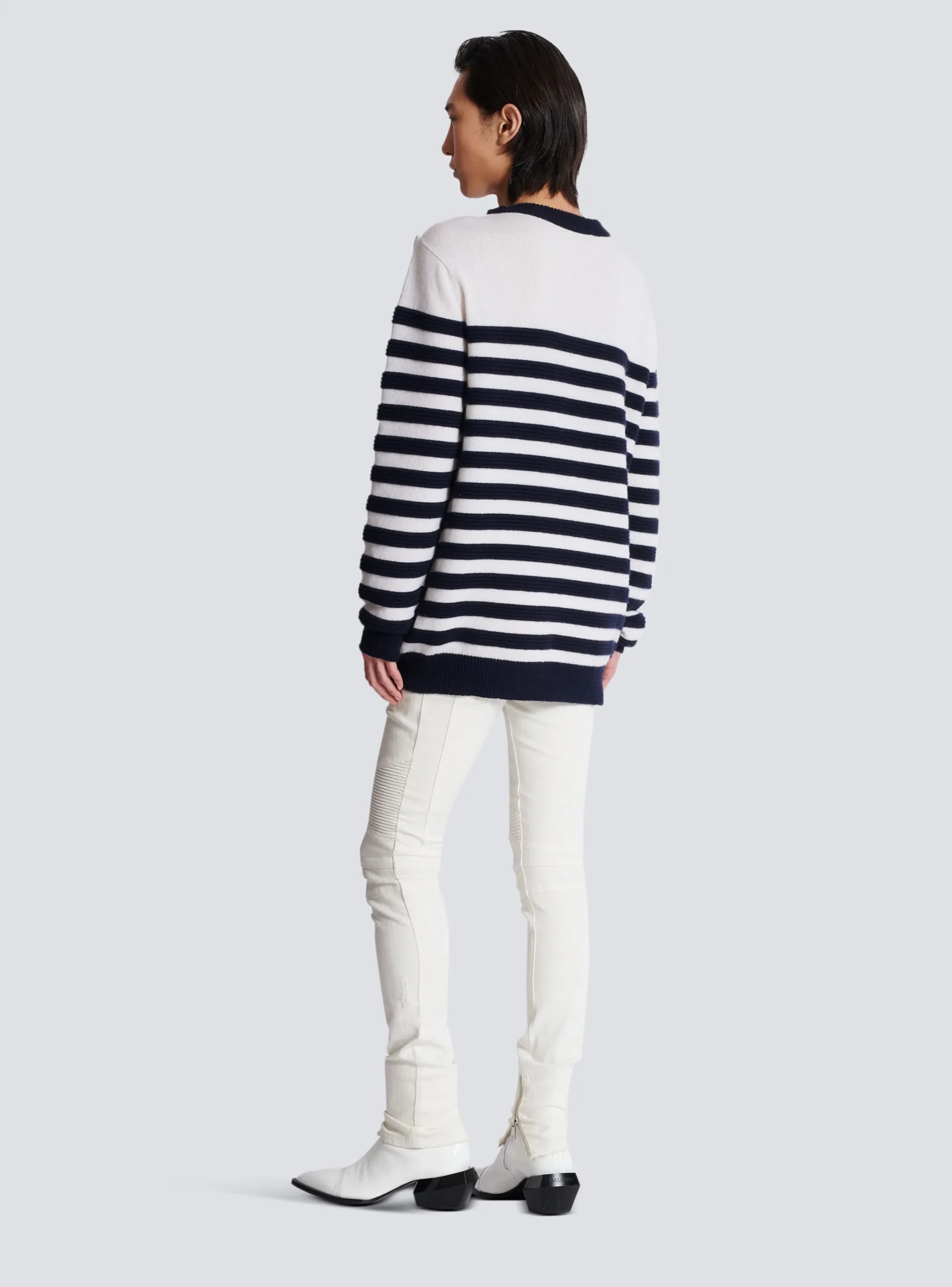 Balmain Striped Cashmere Jumper