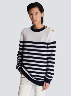 Balmain Striped Cashmere Jumper