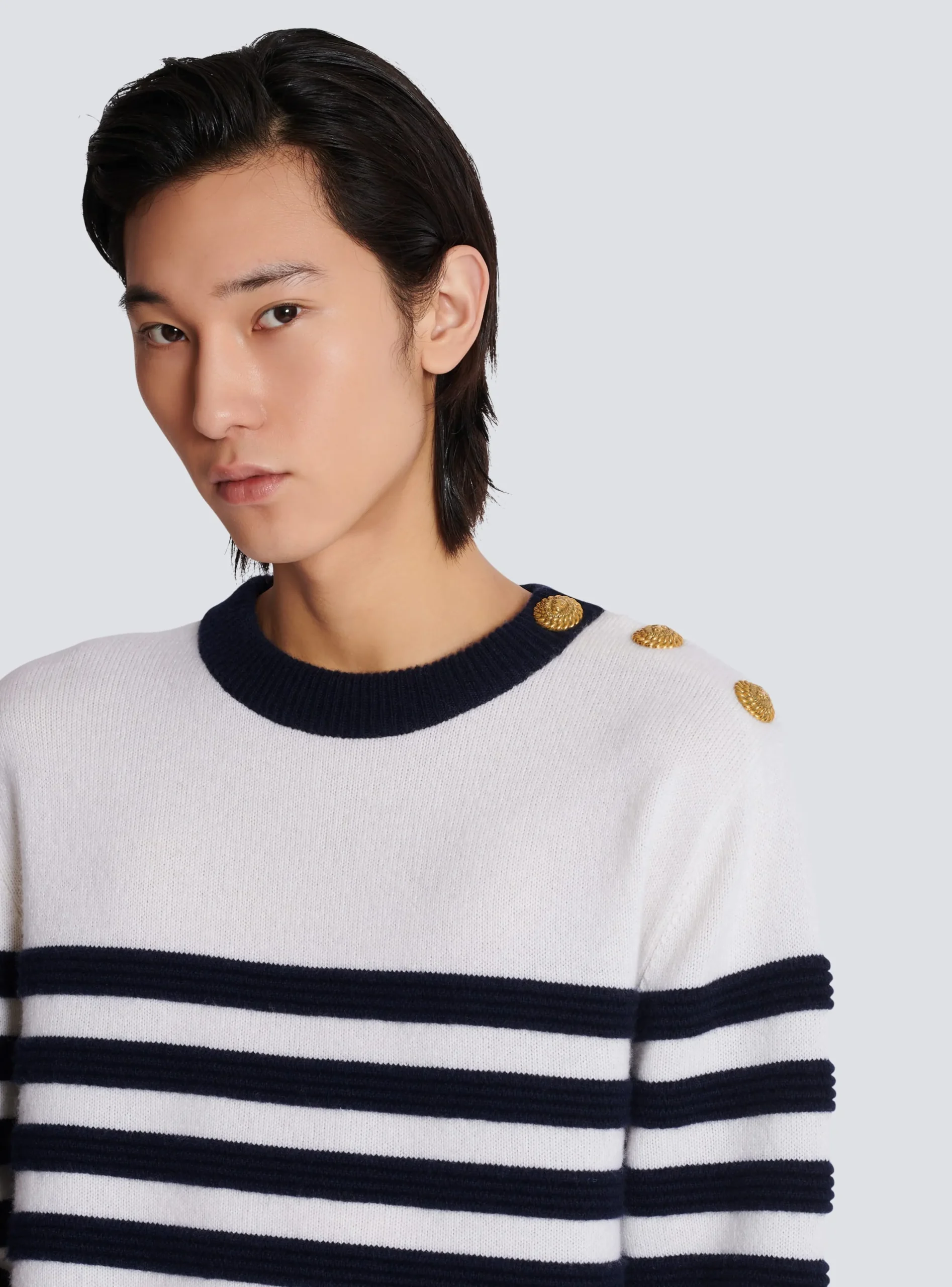 Balmain Striped Cashmere Jumper