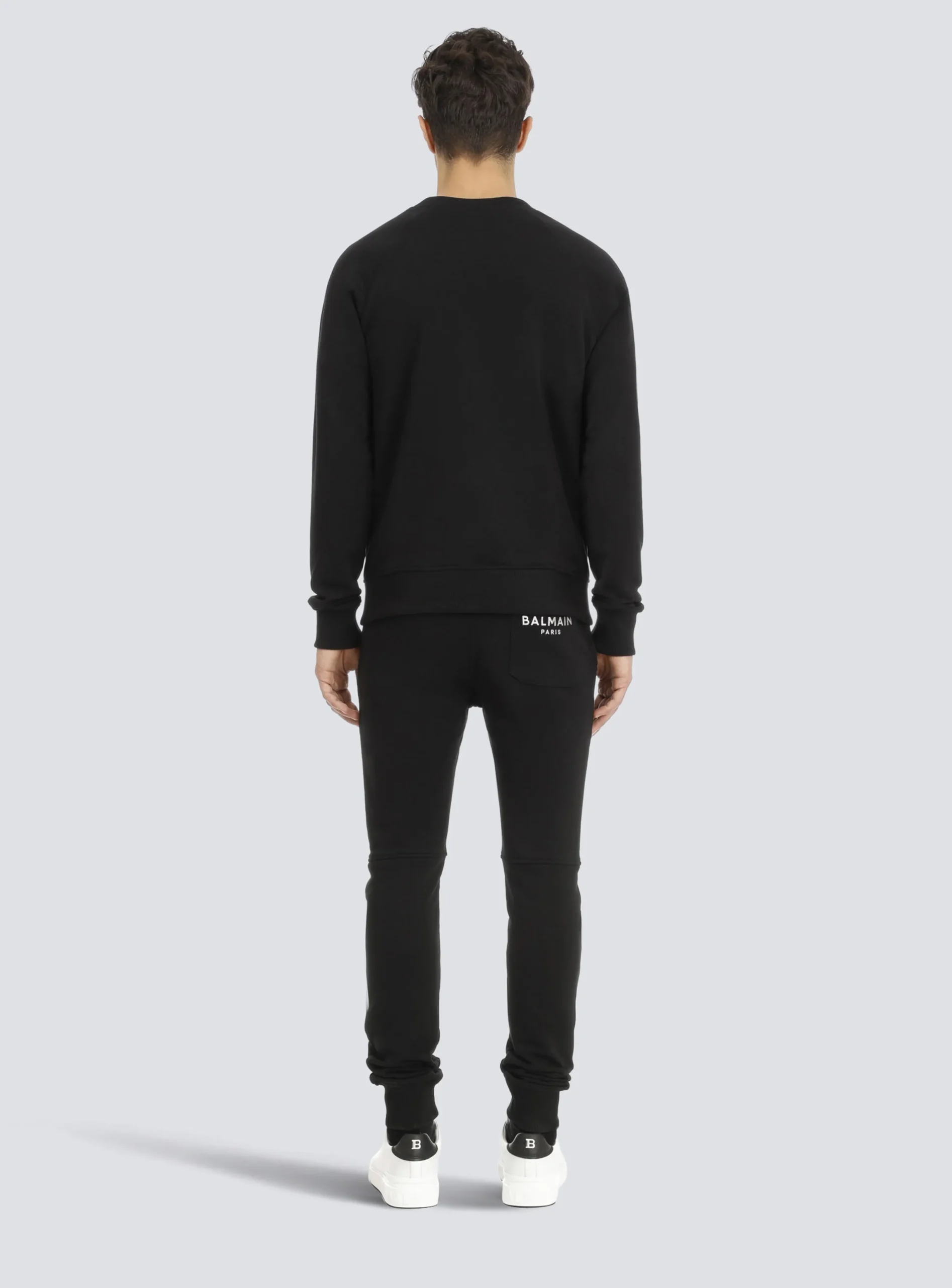 Balmain Sweatshirt In Eco-responsible Cotton With Metallic Logo Print