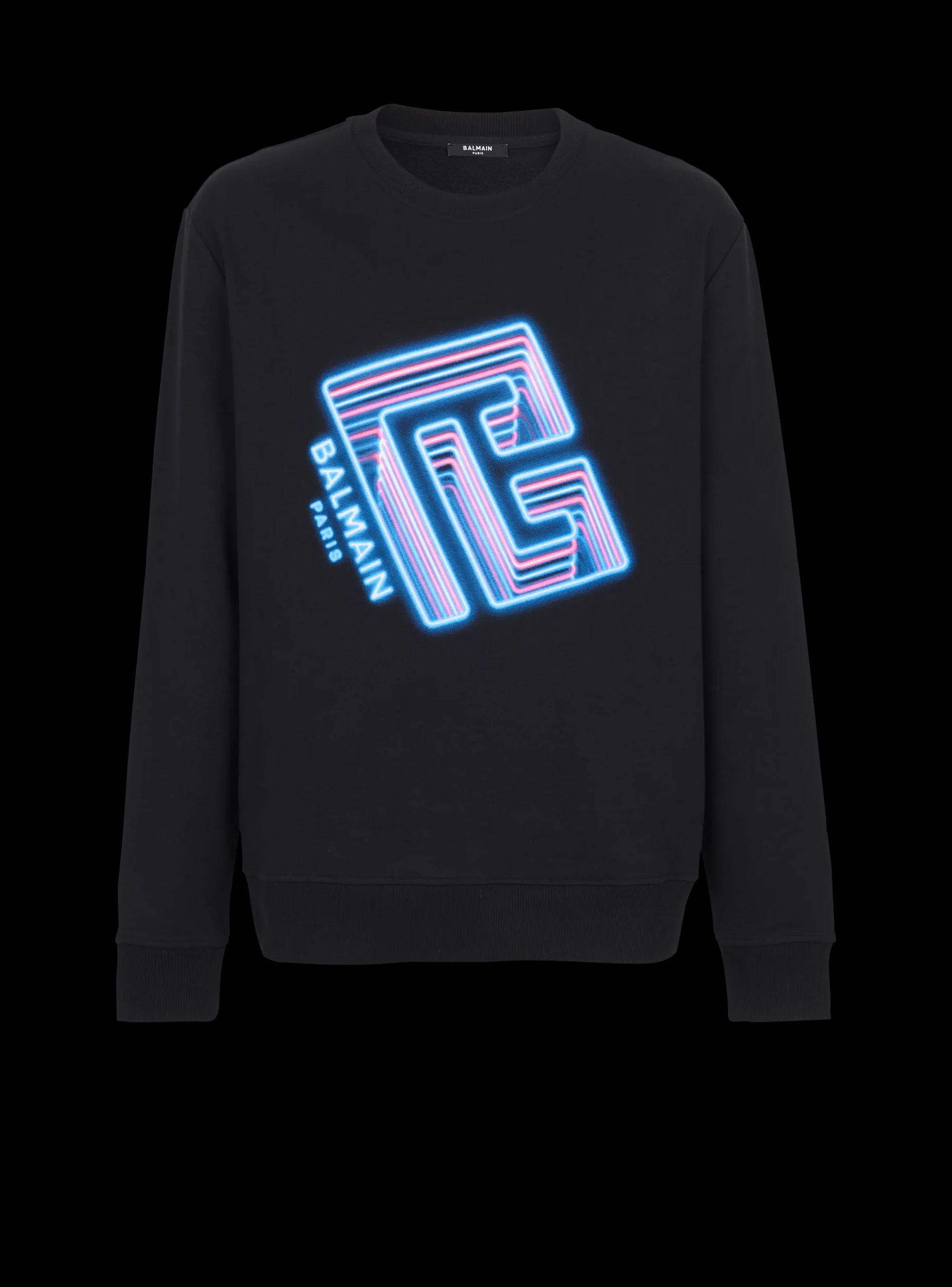Balmain Sweatshirt With Neon Logo Print