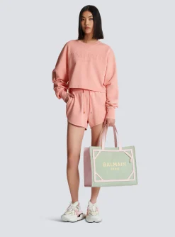 Women Balmain Sweatshirt With Vintage Embroidery