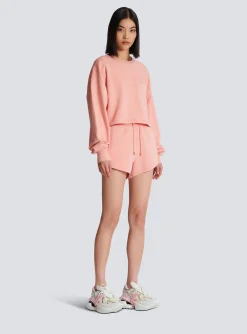 Women Balmain Sweatshirt With Vintage Embroidery