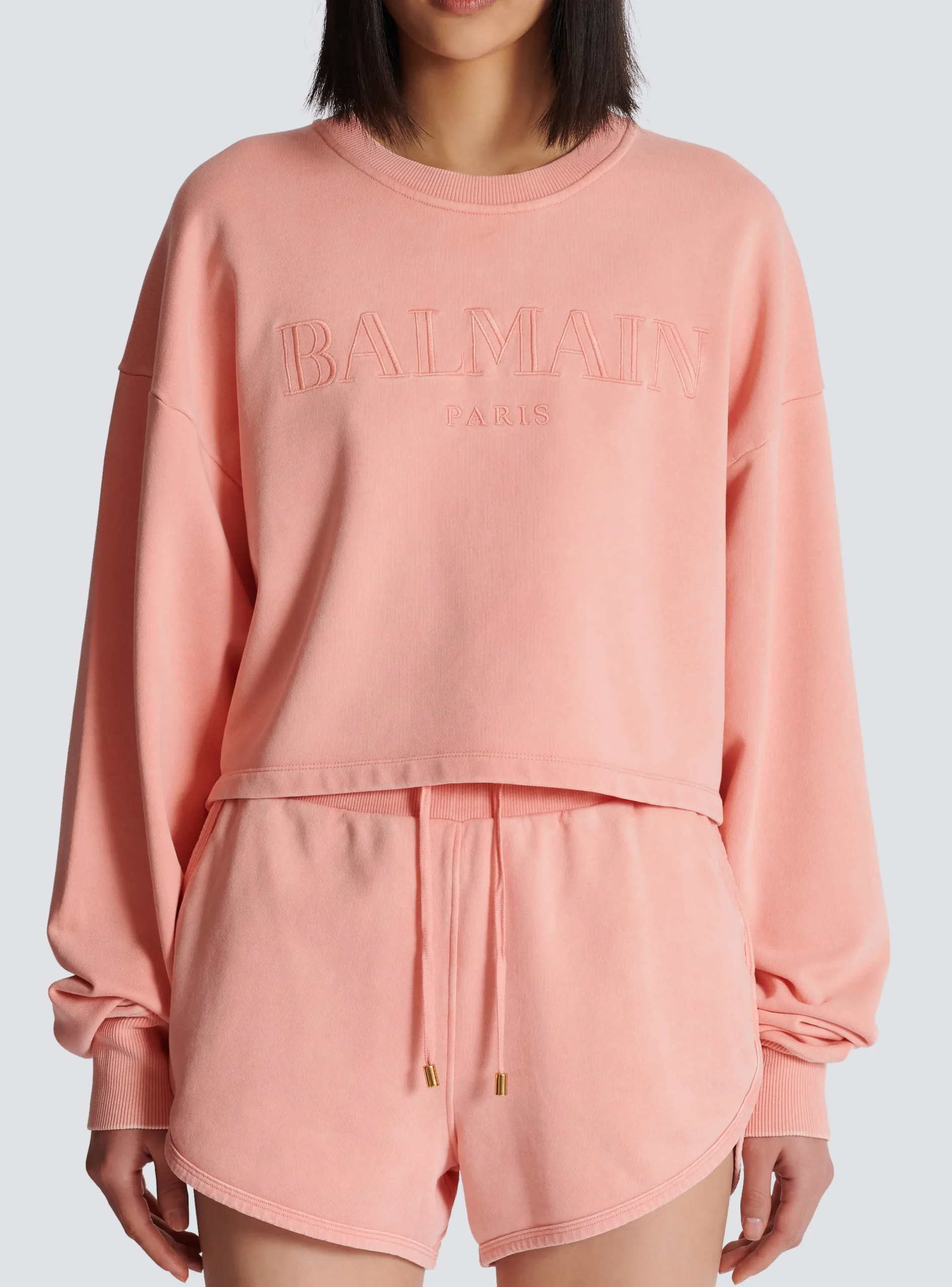 Women Balmain Sweatshirt With Vintage Embroidery