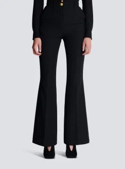 Women Balmain Tailored Grain De Poudre Trousers