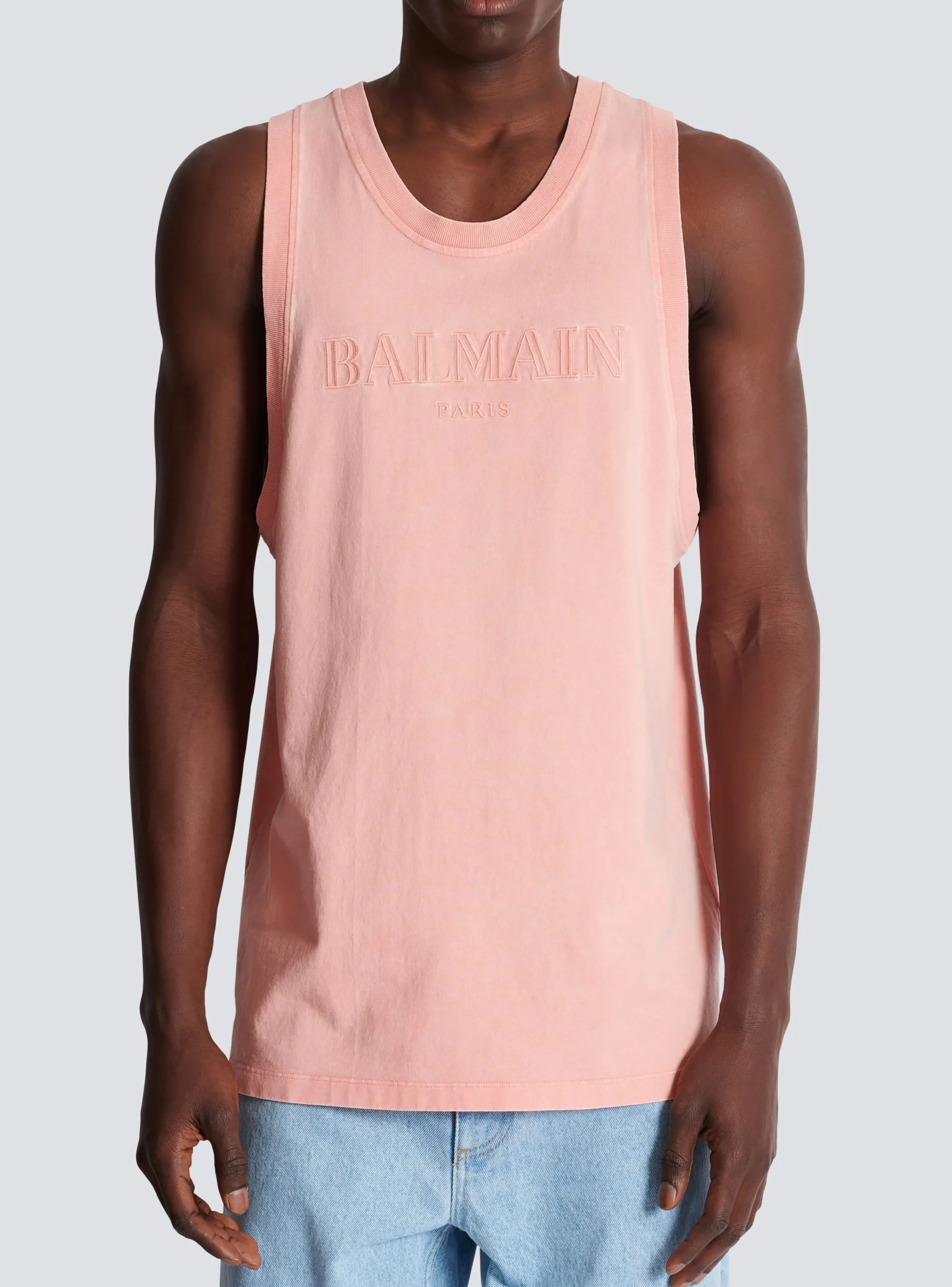 Balmain Tank Top With Vintage Embroidery