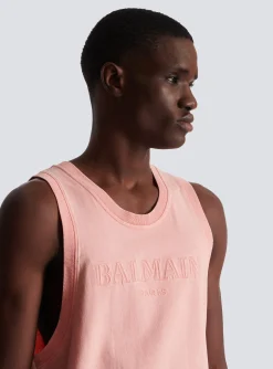 Balmain Tank Top With Vintage Embroidery