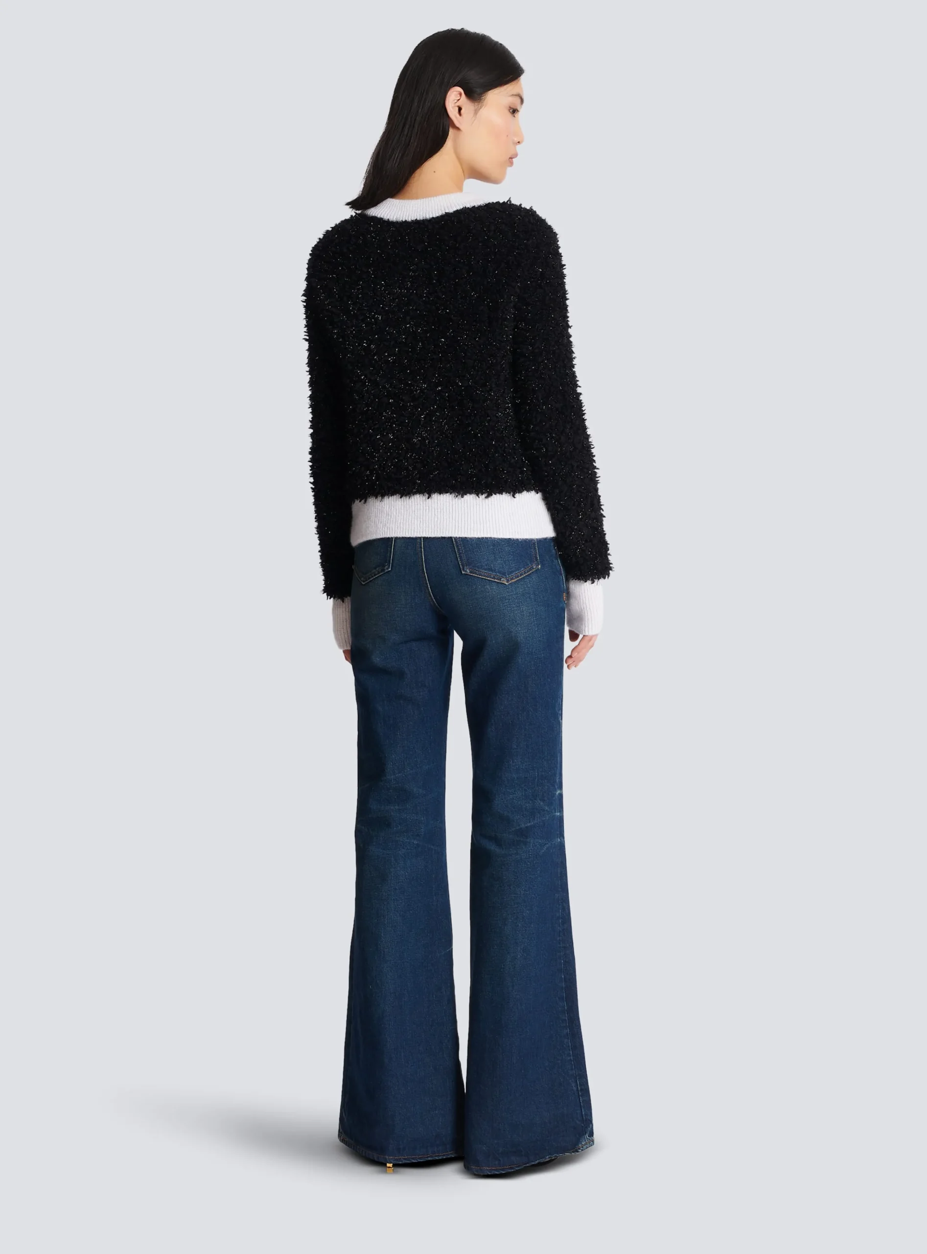 Women Balmain Textured Knit Cardigan