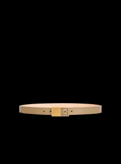 Women Balmain Thin Signature Calfskin Belt