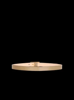 Women Balmain Thin Signature Calfskin Belt