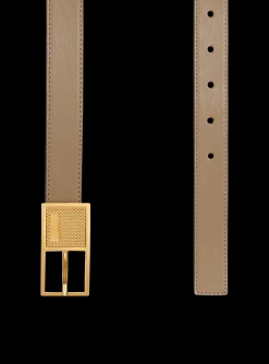 Women Balmain Thin Signature Calfskin Belt