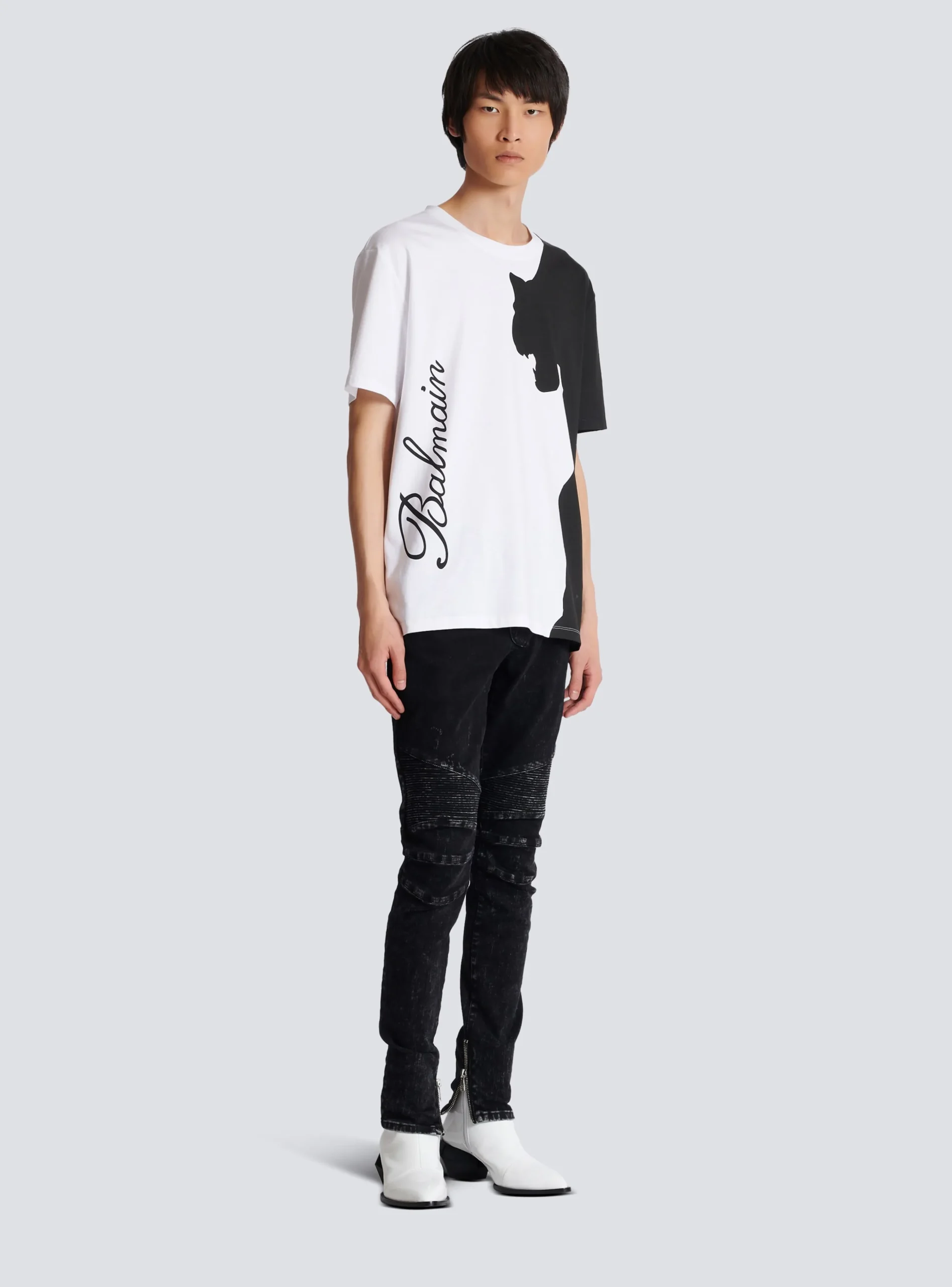 Balmain Tiger Print Short-sleeved T-shirt