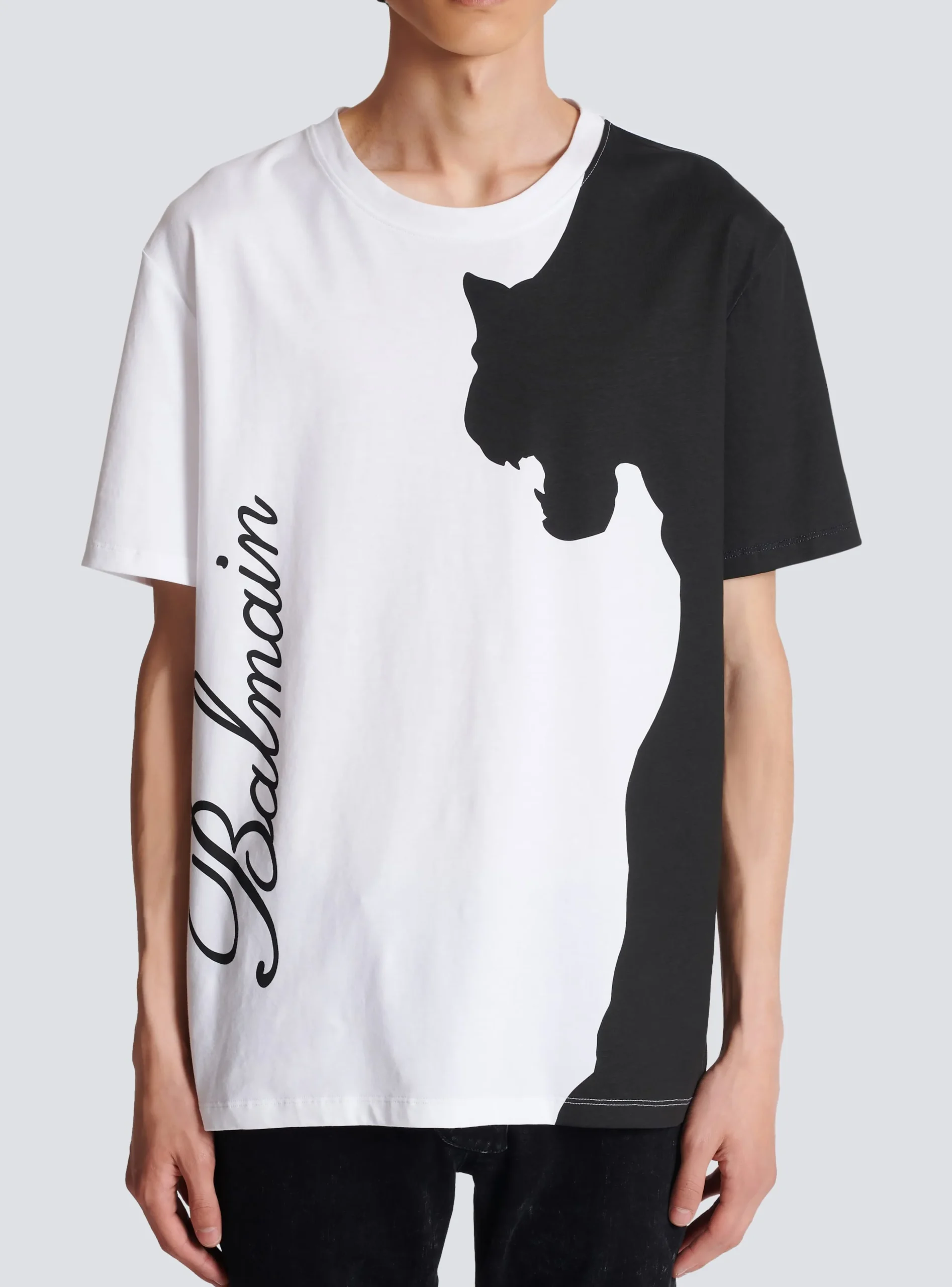 Balmain Tiger Print Short-sleeved T-shirt