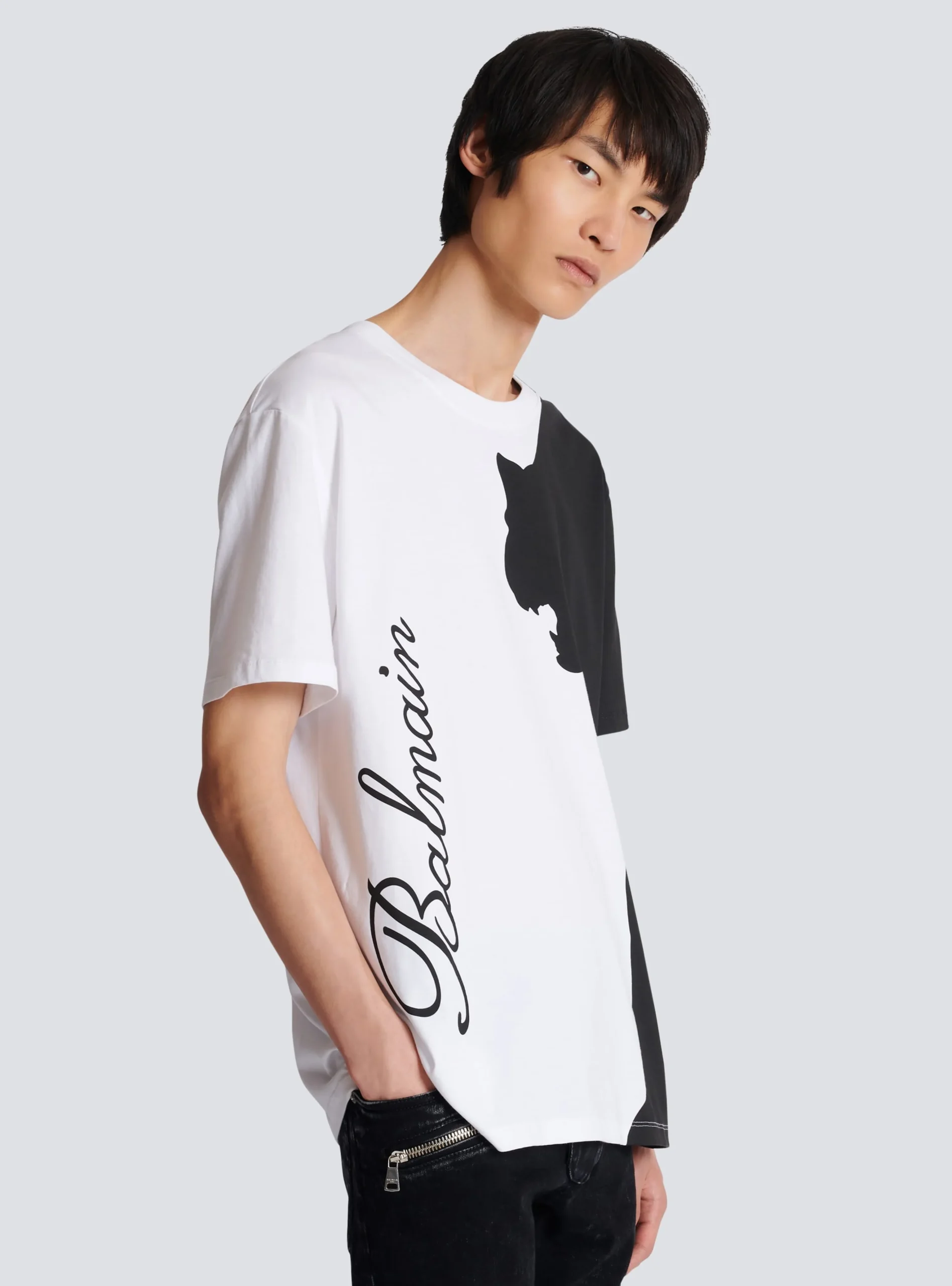 Balmain Tiger Print Short-sleeved T-shirt