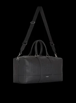 Balmain Travel Bag In Grained Leather