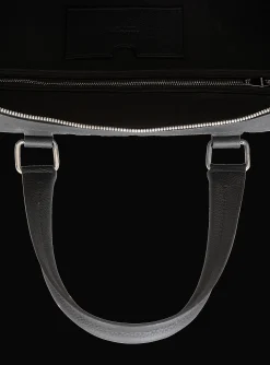 Balmain Travel Bag In Grained Leather