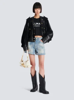 Women Balmain T-shirt With Paris Print