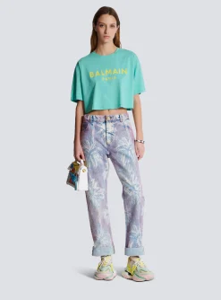 Women Balmain T-shirt With Paris Print