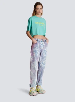 Women Balmain T-shirt With Paris Print