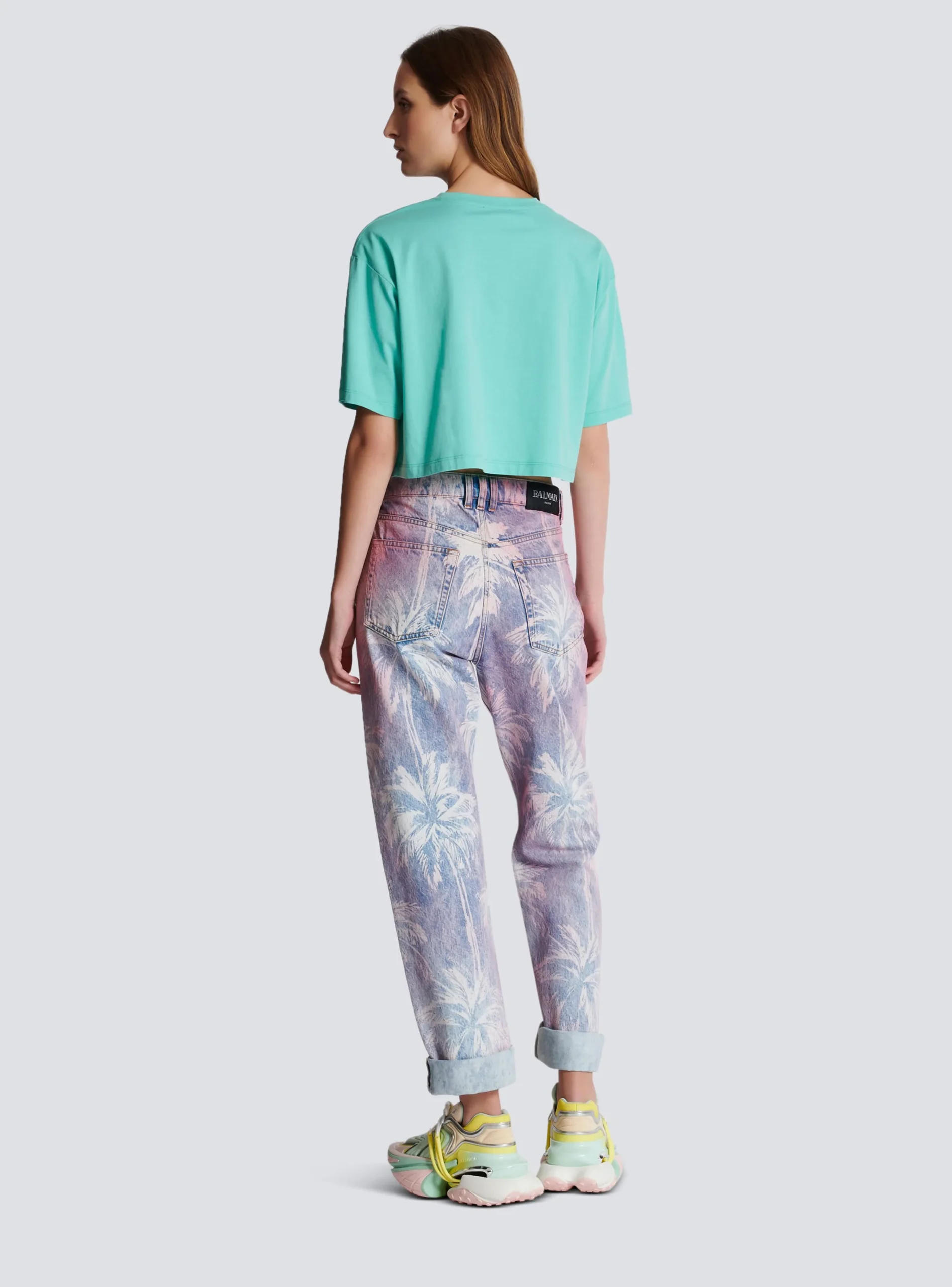Women Balmain T-shirt With Paris Print
