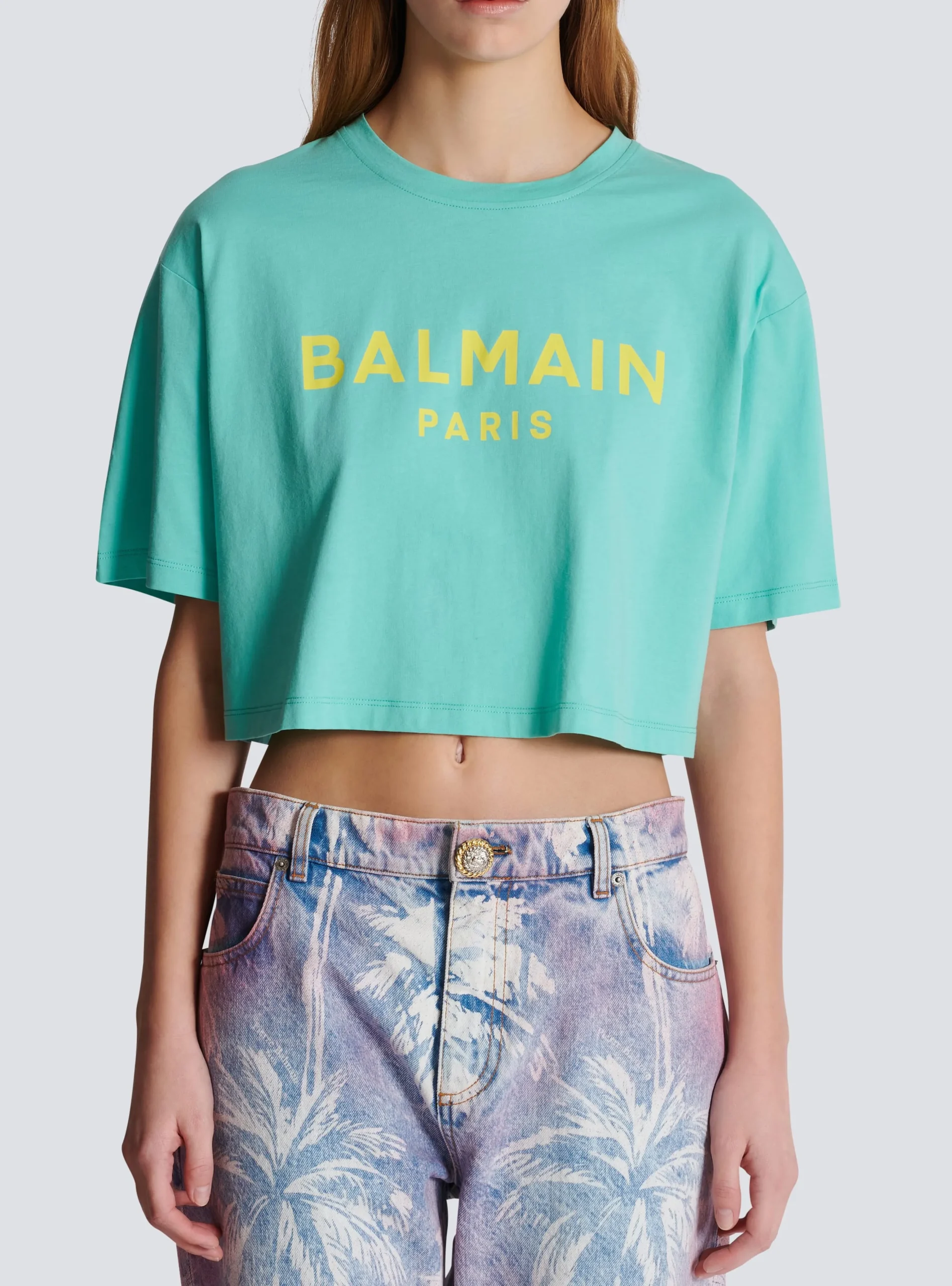 Women Balmain T-shirt With Paris Print