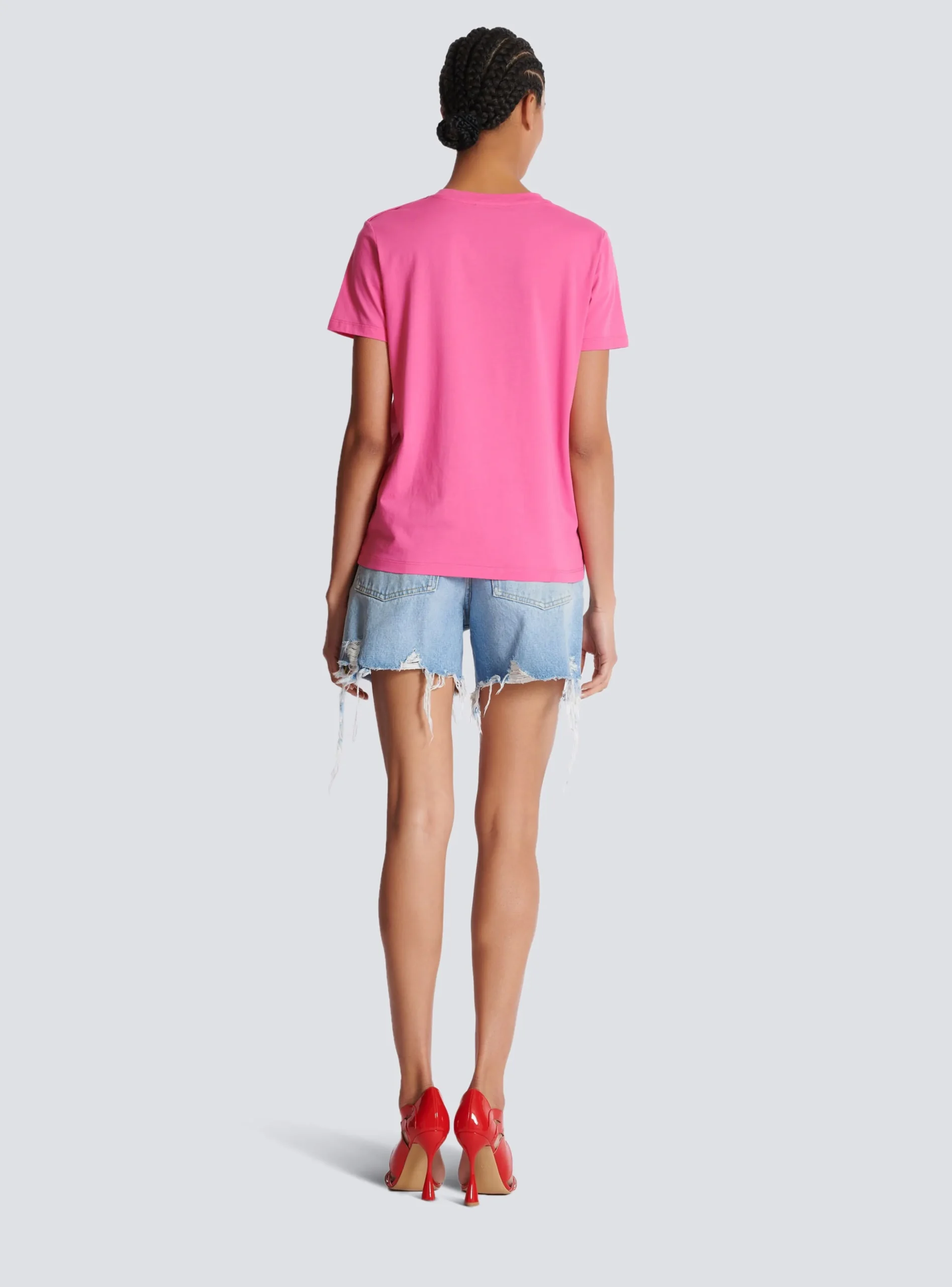Women Balmain T-shirt With Paris Print