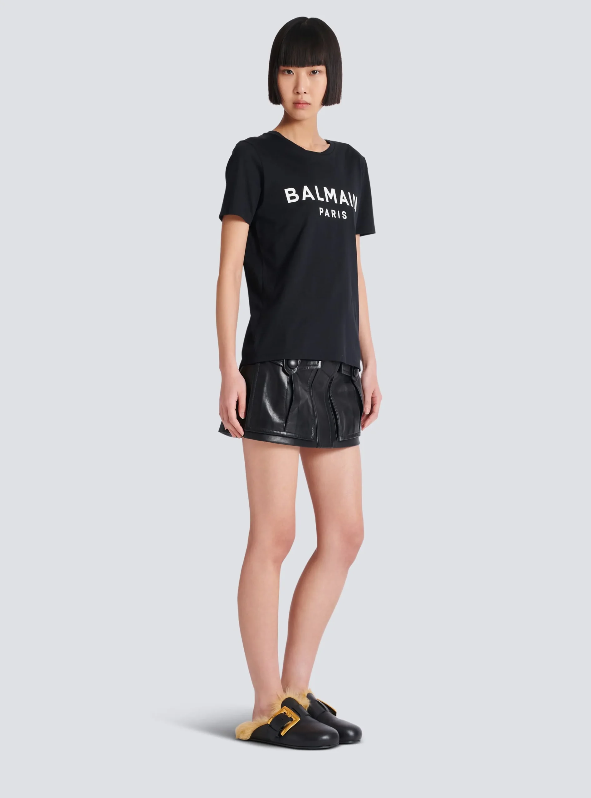 Women Balmain T-shirt With Paris Print