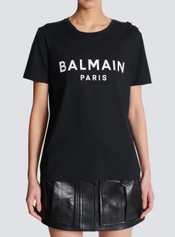 Women Balmain T-shirt With Paris Print