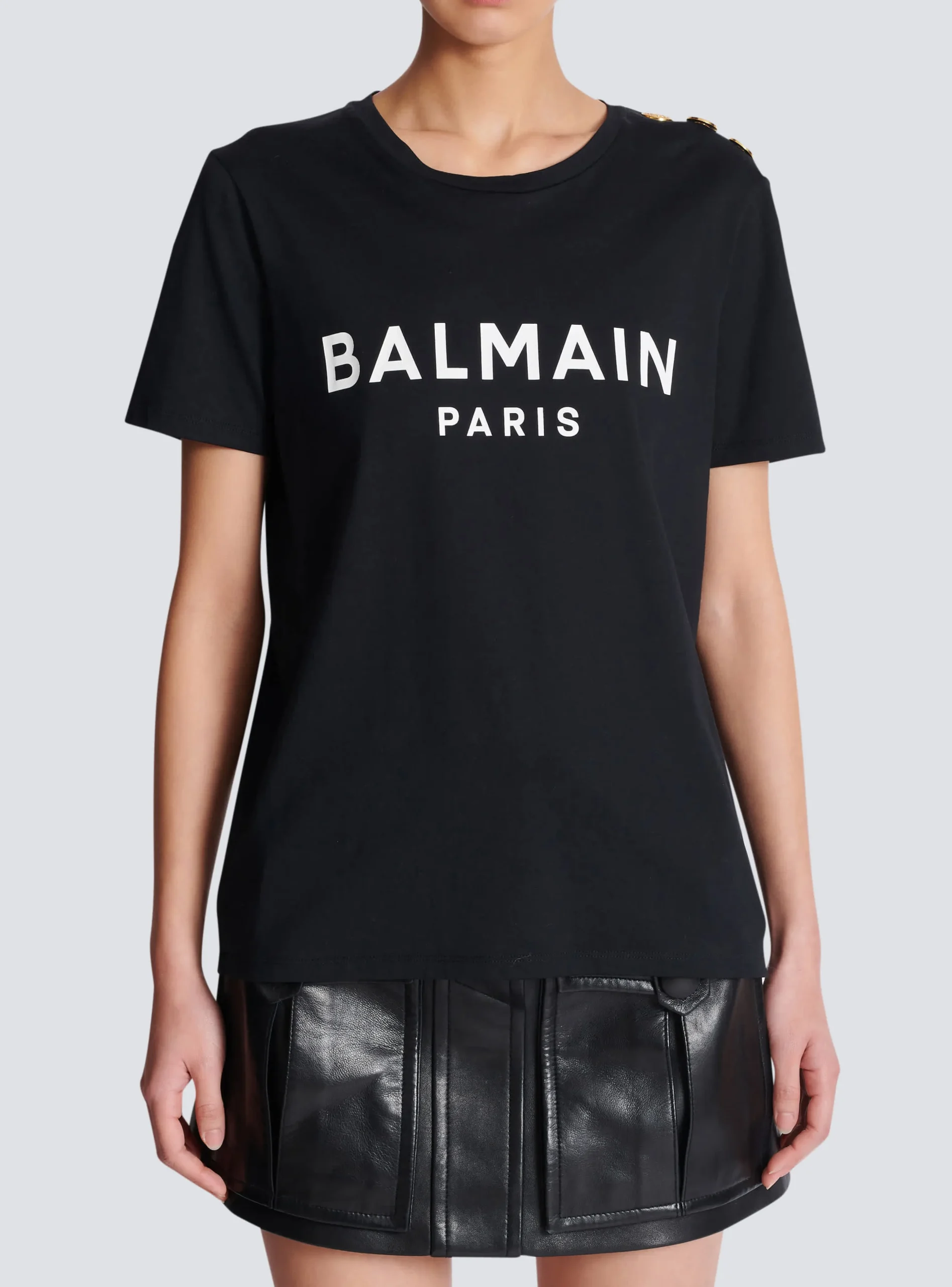 Women Balmain T-shirt With Paris Print