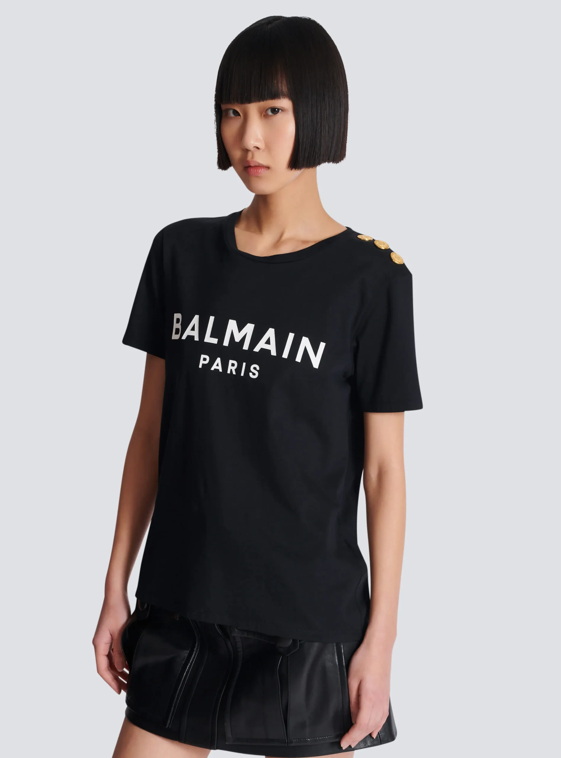 Women Balmain T-shirt With Paris Print