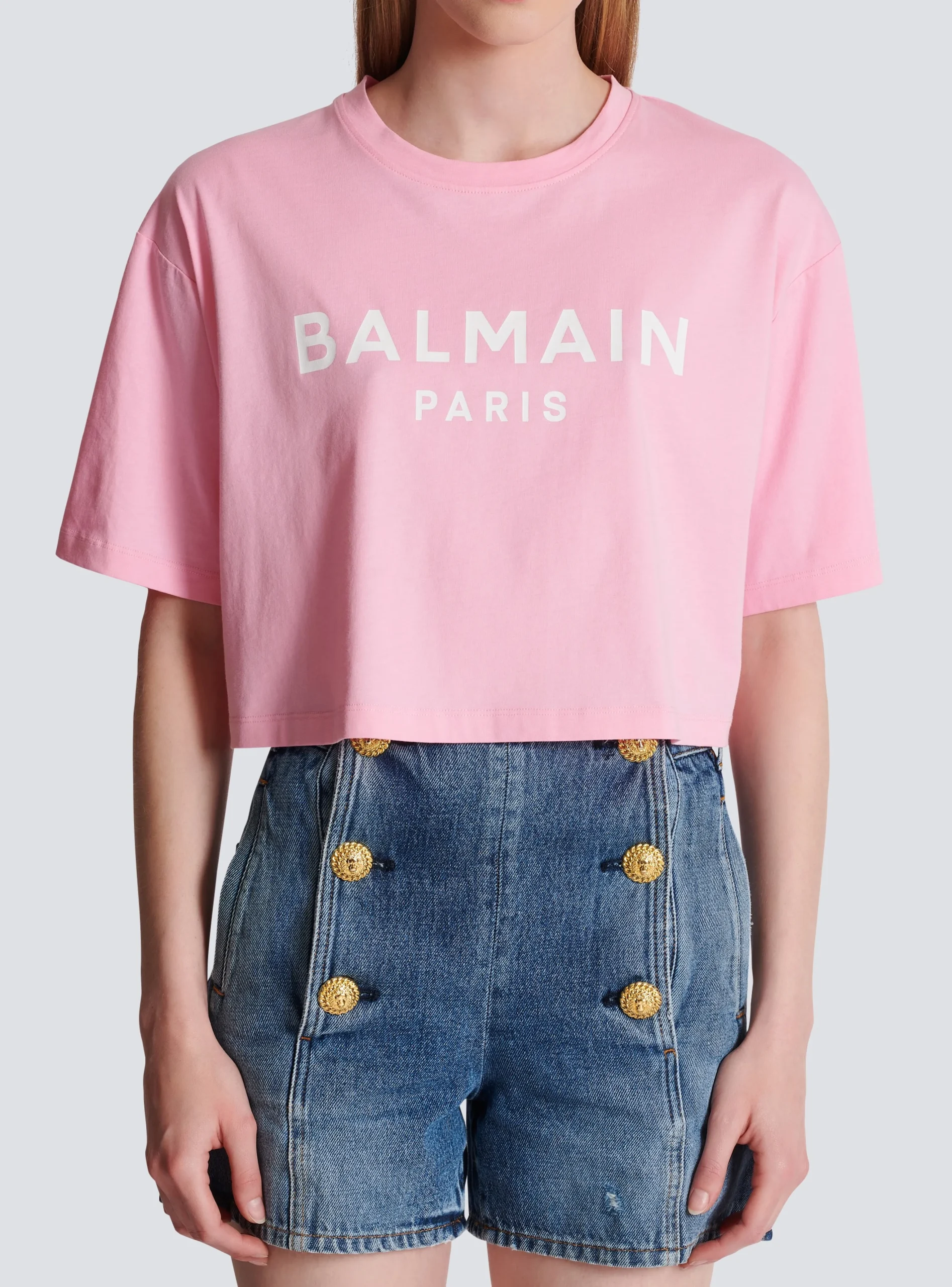 Women Balmain T-shirt With Paris Print