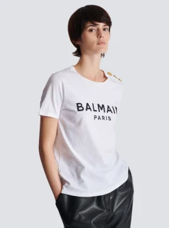 Women Balmain T-shirt With Paris Print