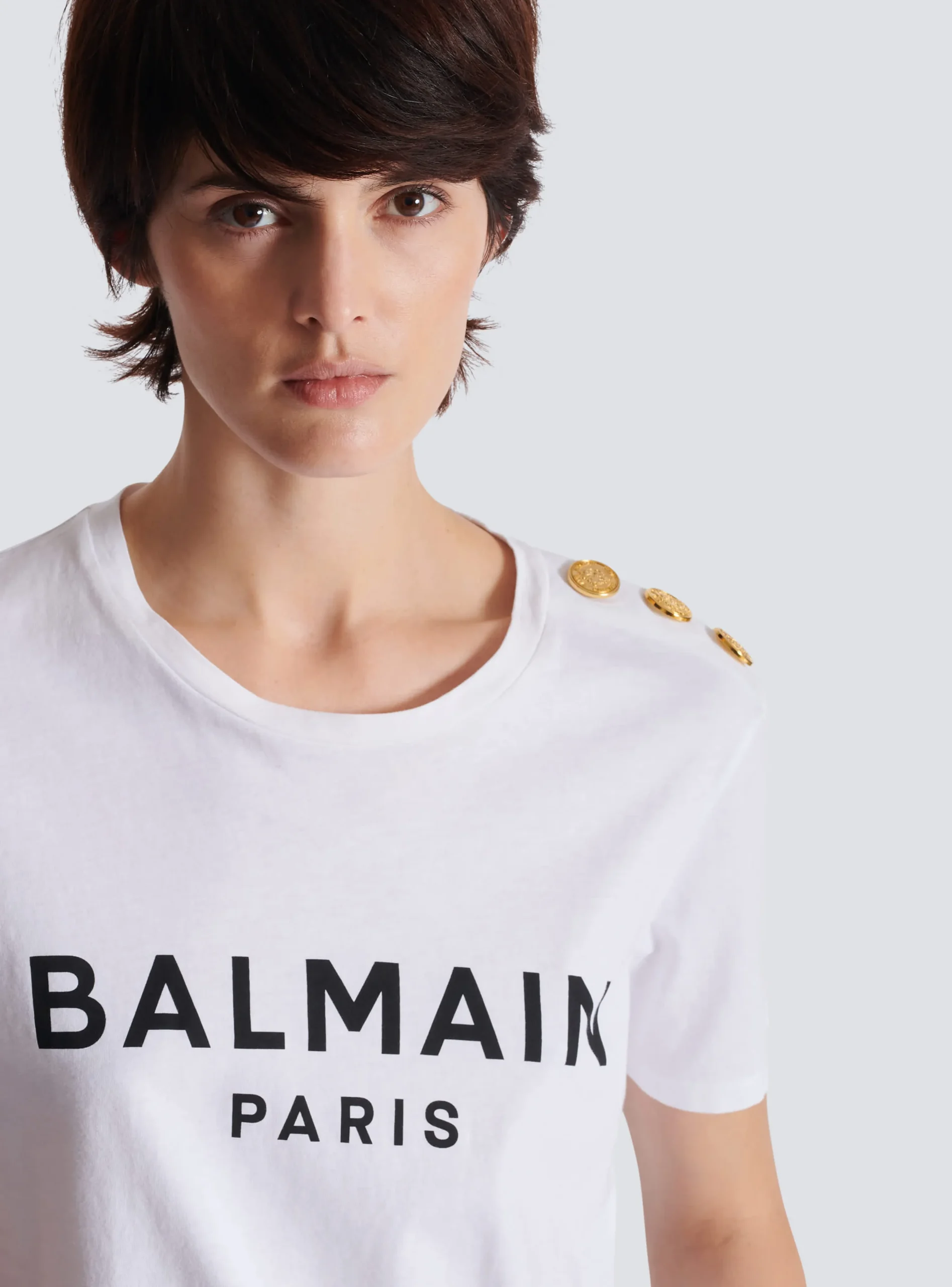 Women Balmain T-shirt With Paris Print