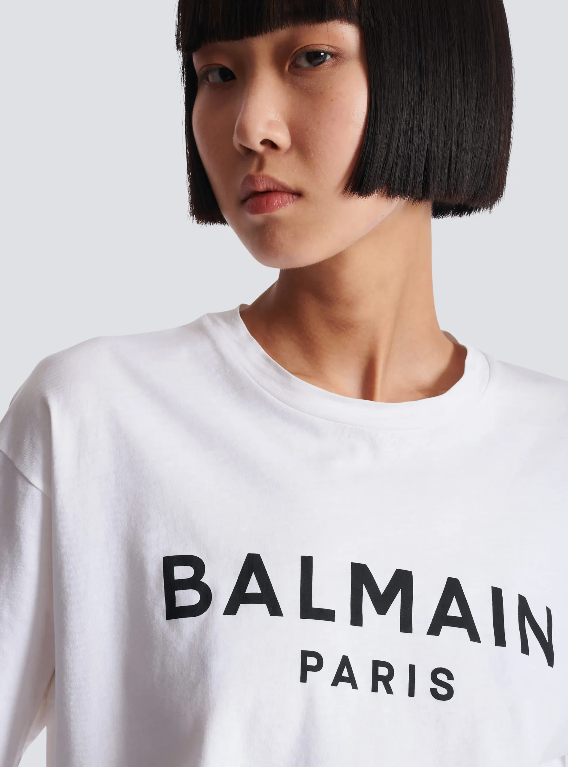 Women Balmain T-shirt With Paris Print