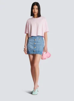 Women Balmain T-shirt With Signature Embroidery