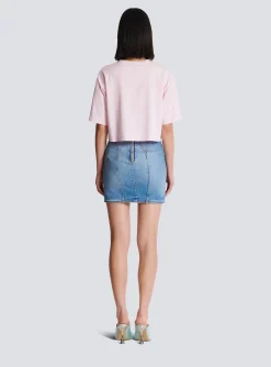 Women Balmain T-shirt With Signature Embroidery