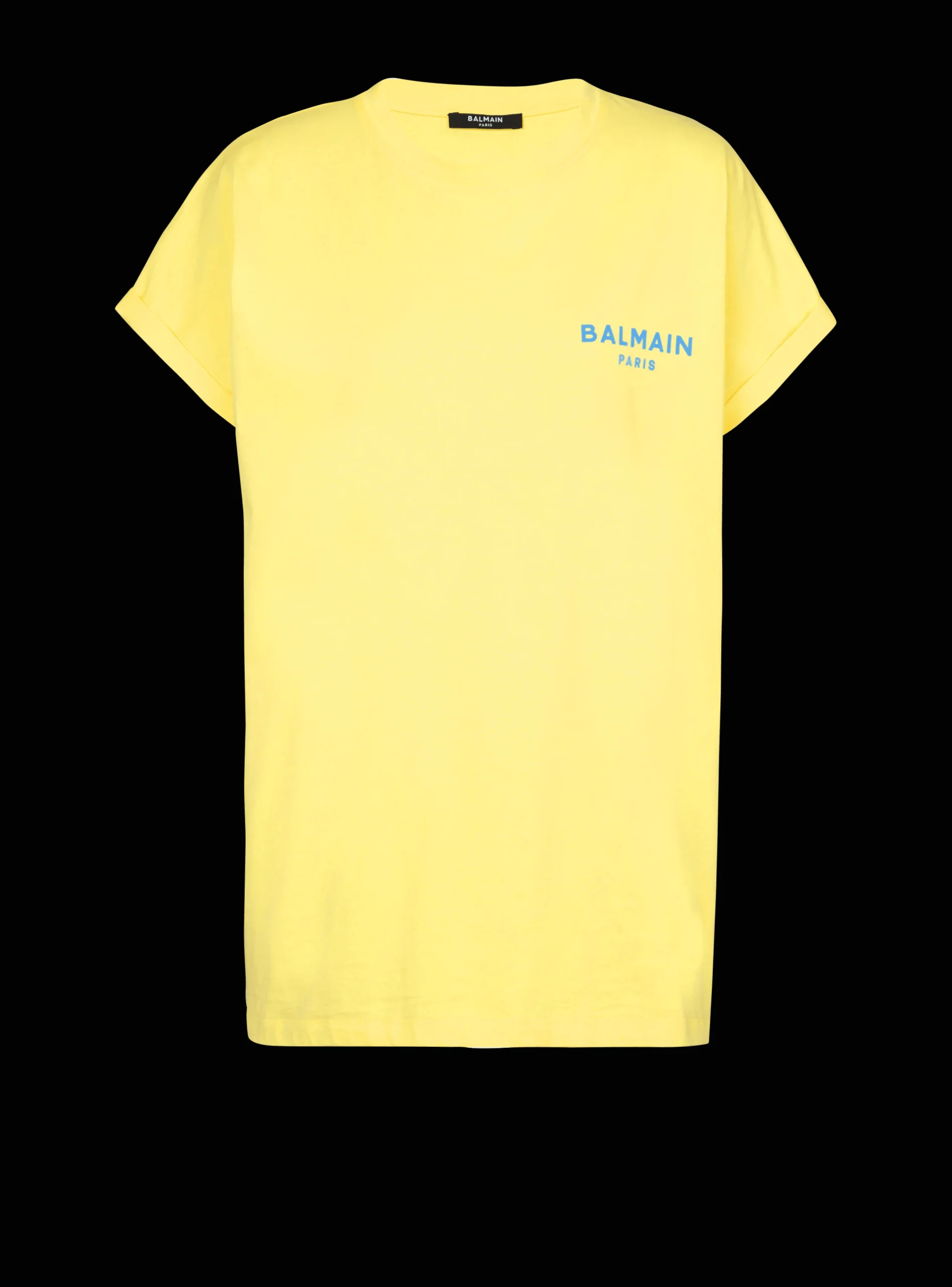 Women Balmain T-shirt With Flocked Paris Logo