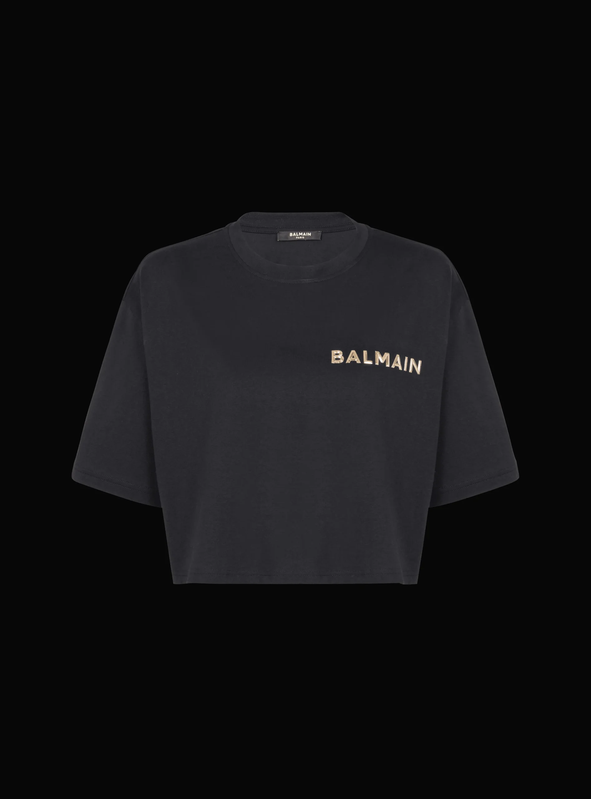Women Balmain T-shirt With Laminated Logo