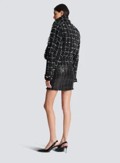 Women Balmain Tweed Bomber Jacket