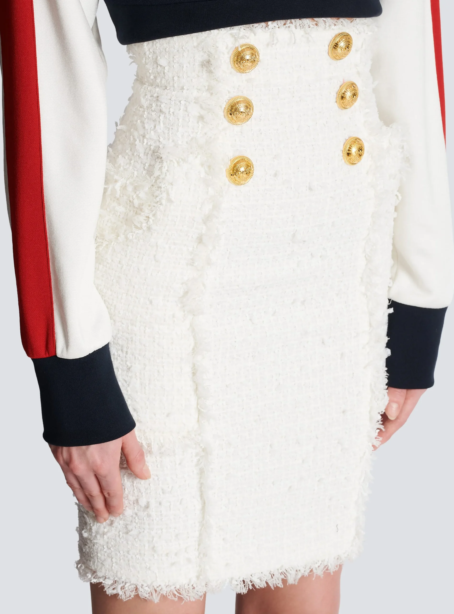 Women Balmain Tweed Pencil Skirt