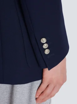 Balmain Twill Blazer With Embroidered PB Signature Badge