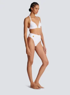 Women Balmain Two-piece Swimming Costume With Buttons