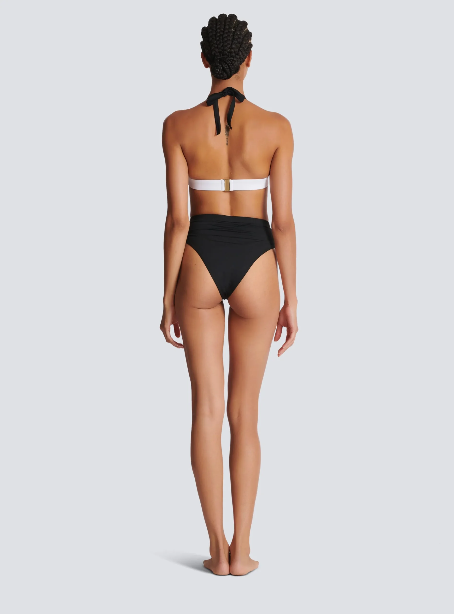 Women Balmain Two-piece Swimming Costume With Buttons