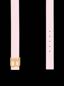 Women Balmain Two-tone Reversible Calfskin B-Belt