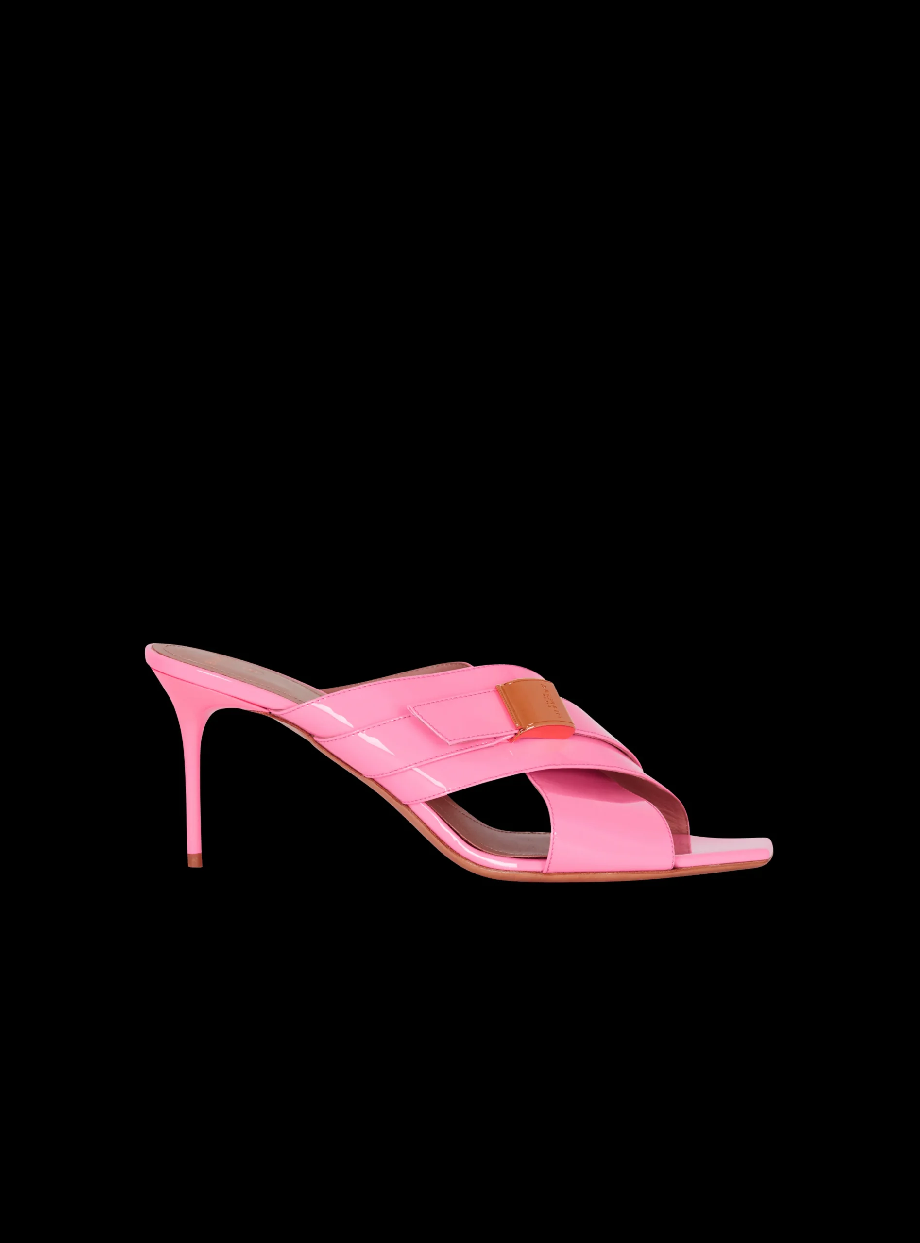 Women Balmain Uma Mules In Patent Leather