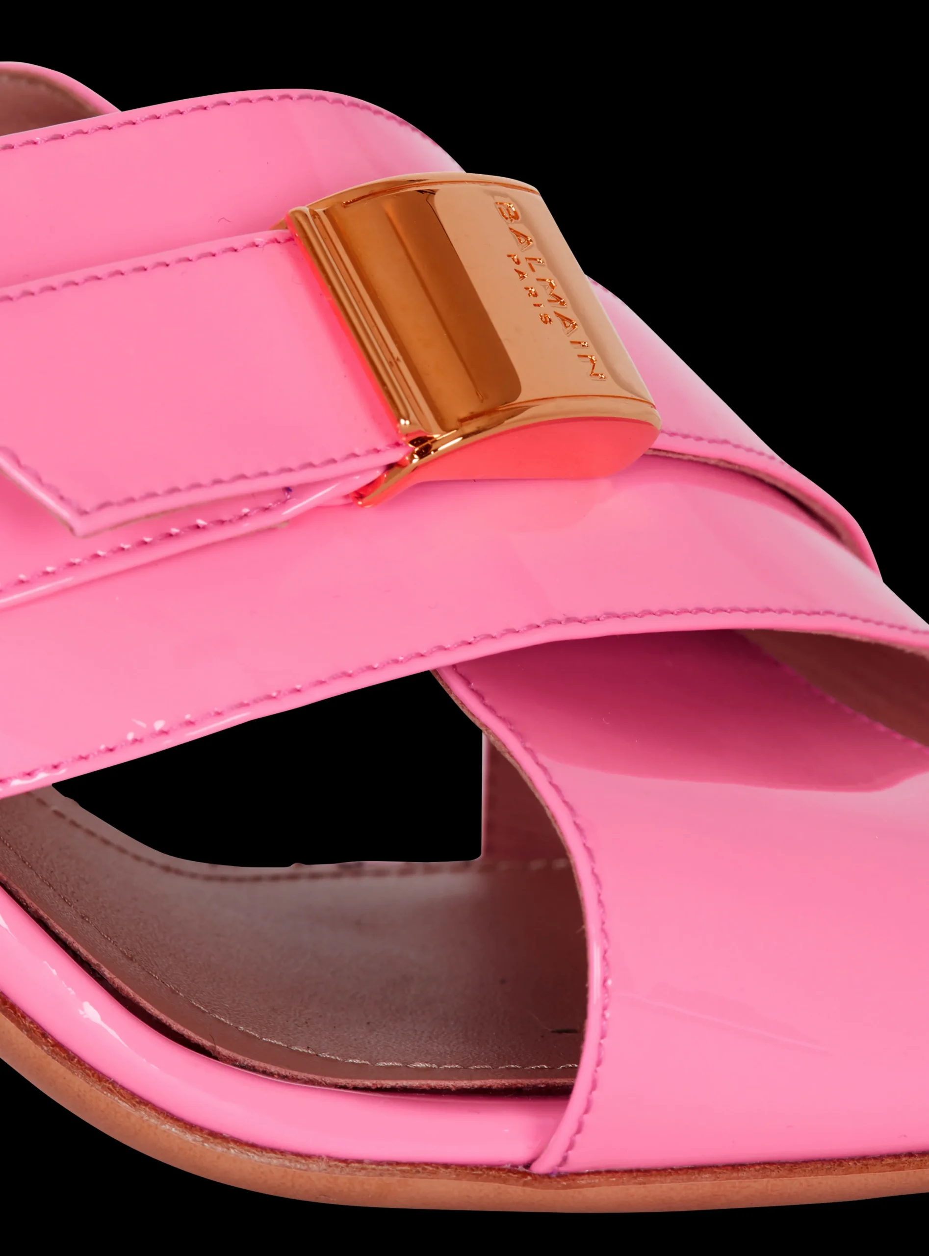 Women Balmain Uma Mules In Patent Leather