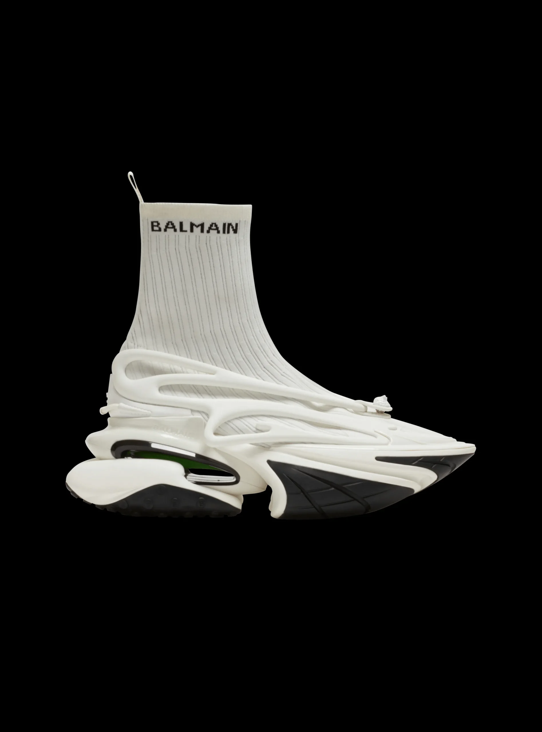 Balmain Unicorn High-top Trainers In Mesh And Leather