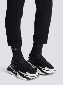 Balmain Unicorn Knit And Rubber Trainers