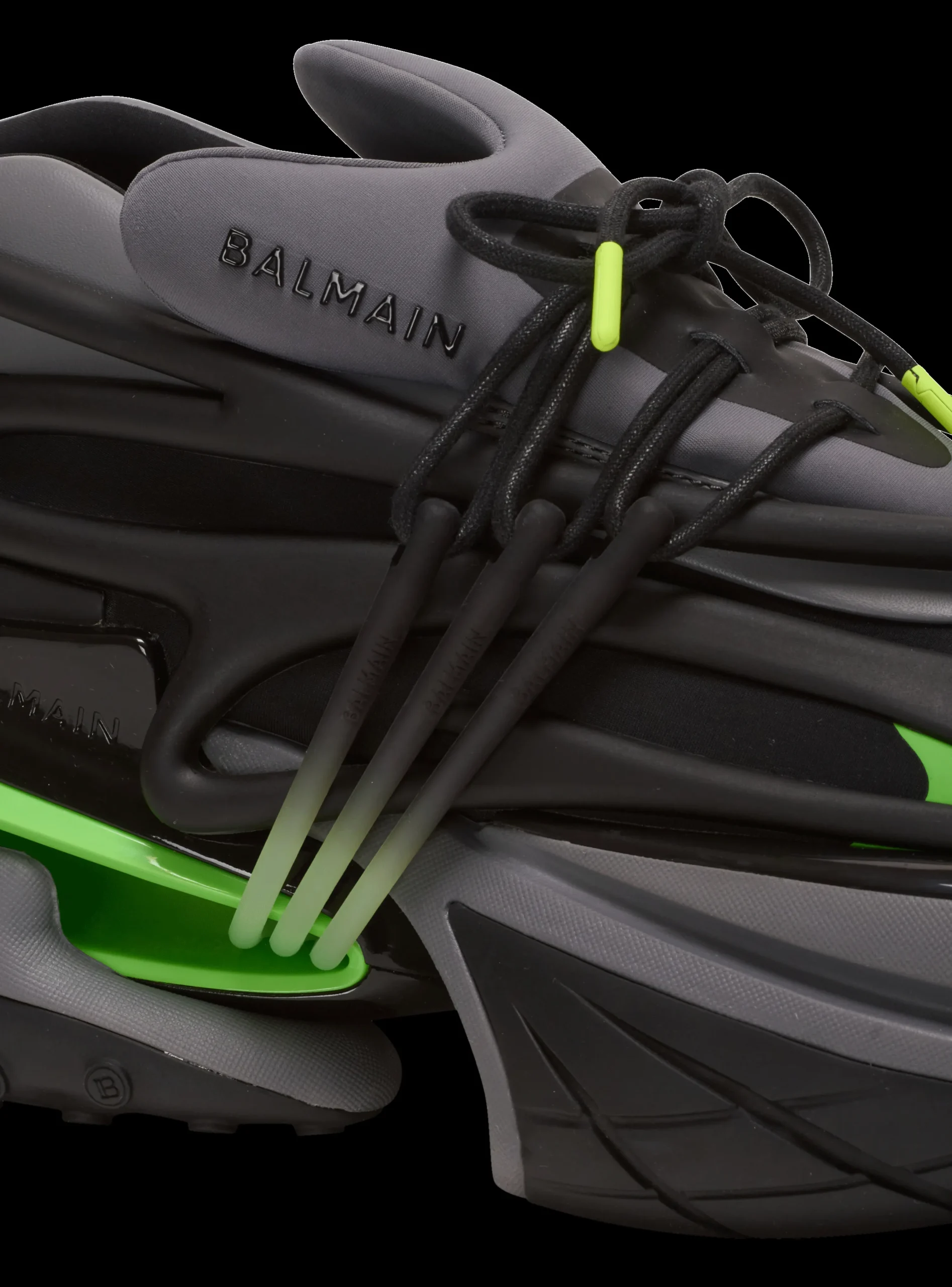 Balmain Unicorn Low Trainers In Neoprene And Calfskin