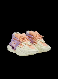 Women Balmain Unicorn Low-top Trainers In Neoprene And Calfskin